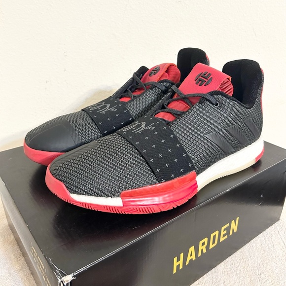 Adidas Harden Vol. 3 Black/Red size 12 MEN’S BASKETBALL SHOES - Picture 3 of 9